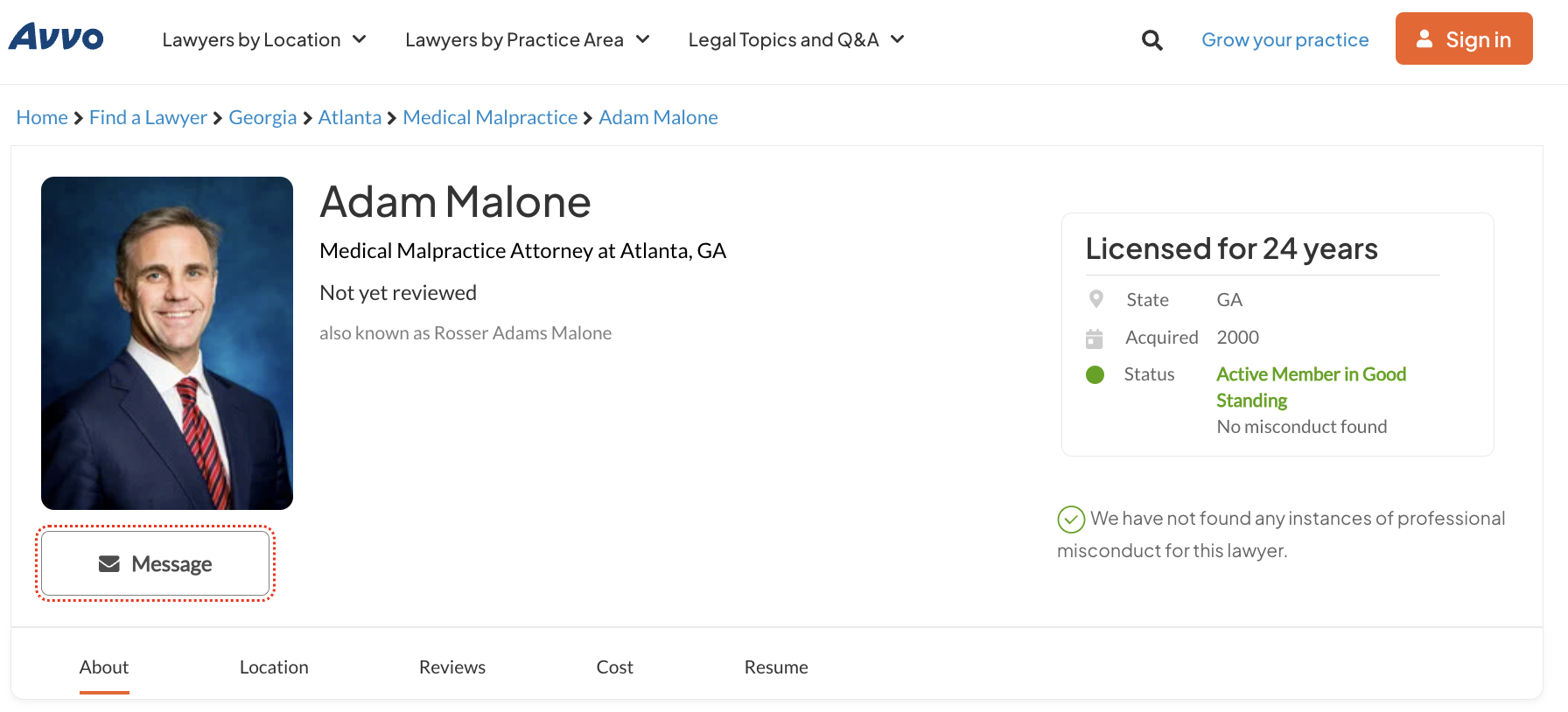 Attorney Adam Malone - Avvo Profile